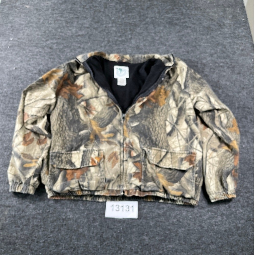 Wells Creek Outfitters Hunting Jacket Mens L Brown Realtree Camouflage Camping